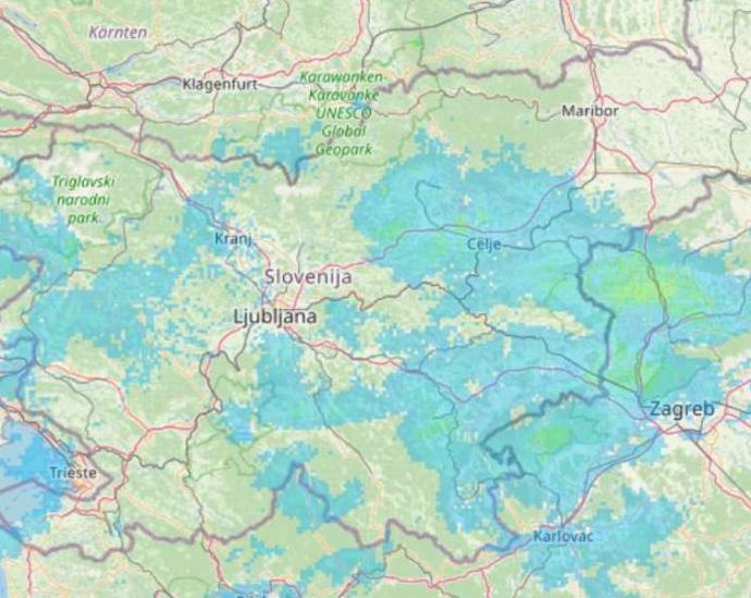 radarska slika padavin