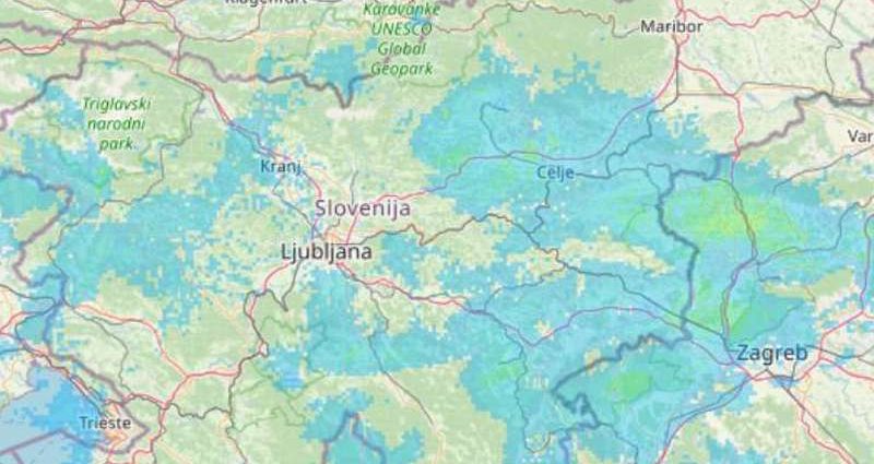 radarska slika padavin