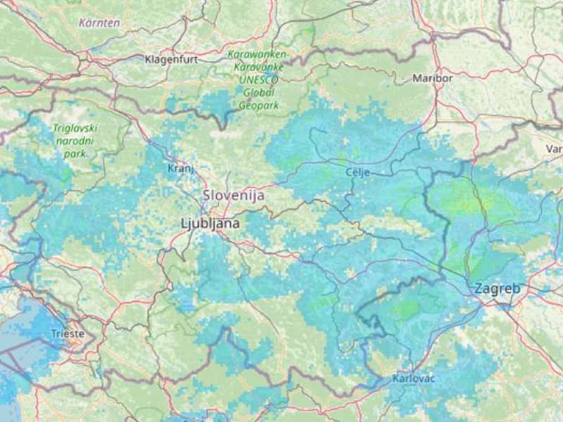 radarska slika padavin