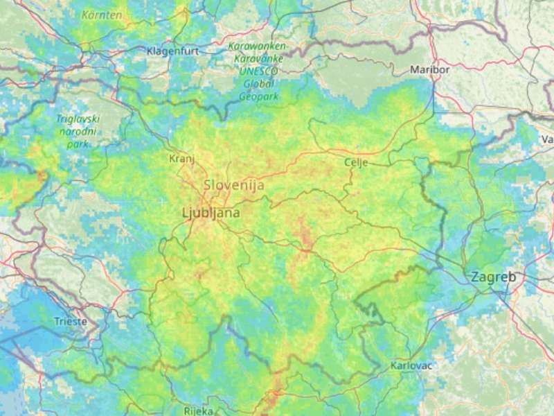 radarska slika padavin